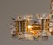 Vergoldeter Kronleuchter mit zehn Kerzenständern und fünf Schraubglühbirnen von Orrefors, 1970er 5