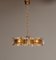Gilded Chandelier with Ten Candlesticks and Five Screw Bulbs from Orrefors, 1970s, Image 6