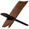 Silla plegable africana de madera maciza, años 70, Imagen 1