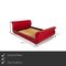 Moon Red Leather Double Bed from Bretz 2