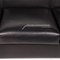 Camin Black Leather Sofa from Wittmann 4