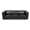 Camin Black Leather Sofa from Wittmann 6