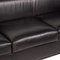 Camin Black Leather Sofa from Wittmann 3