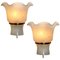 Wall Sconces in Brass and Textured Glass from Doria, 1960s, Set of 2, Image 1