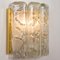Structured Ice Glass and Brass Wall Sconces from Doria, 1970s, Set of 2 6