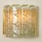 Structured Ice Glass and Brass Wall Sconces from Doria, 1970s, Set of 2 2