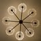 Large Brass Chandelier with Glass Shades from Doria, 1960s 18