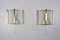 Brass and Glass Sconces from Doria, 1960s, Set of 2 7