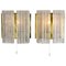 Brass and Glass Sconces from Doria, 1960s, Set of 2 1