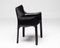 Black Leather CAB Armchair by Mario Bellini for Cassina, 1970s, Image 4