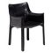 Black Leather CAB Armchair by Mario Bellini for Cassina, 1970s 1