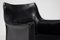 Black Leather CAB Armchair by Mario Bellini for Cassina, 1970s 5