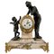 19th Century French Bronze Ormolu and Marble 8 Day Striking Mantel Clock, Image 1