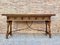 Early 20th Century Spanish Fold Out Console Table with Iron Stretcher & 3 Drawers 3