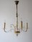 Lámpara de araña Art Déco de vidrio y muselina de J & L Lobmeyr, años 30, Imagen 6
