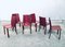 Vintage Italian Leather Dining Chairs, 1980s, Set of 6 13