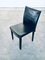 Italian Black Leather Dining Chairs from Arper, 1980s, Set of 6 4