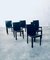 Italian Black Leather Dining Chairs from Arper, 1980s, Set of 6 18