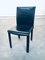 Italian Black Leather Dining Chairs from Arper, 1980s, Set of 6 1