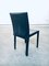 Italian Black Leather Dining Chairs from Arper, 1980s, Set of 6 6