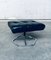 Mid-Century Modern Black Leather Ottoman, 1960s 7