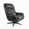 Black Leather Lounge Chair from PeeM, 1970s, Image 1