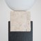 Square Monument Table Lamp in Travertine, Solid Steel, & Glass by Louis Jobst, 2016 5