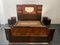 Rosewood and Walnut Bed and Bedside Tables with Cherub Carving by Ducrot, 1929, Set of 3, Image 1