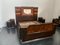 Rosewood and Walnut Bed and Bedside Tables with Cherub Carving by Ducrot, 1929, Set of 3 24