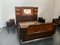 Rosewood and Walnut Bed and Bedside Tables with Cherub Carving by Ducrot, 1929, Set of 3, Image 24