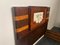 Rosewood and Walnut Bed and Bedside Tables with Cherub Carving by Ducrot, 1929, Set of 3, Image 7