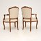 Vintage French Walnut Salon Side Chairs, Set of 2, Image 8