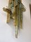 Italian Hammered Glass & Gilt Metal Sconces from Biancardi & Jordan Arte, 1970s, Set of 2, Image 4