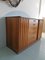 American Walnut Sideboard / Cabinet with Sculptural Sliding Doors by Edward Wormley for Dunbar, 1950s 5