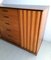 American Walnut Sideboard / Cabinet with Sculptural Sliding Doors by Edward Wormley for Dunbar, 1950s 2
