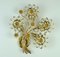 Crystal & Bronze Plated Flower Bouquet Sconce by Christoph Palme for Palwa, 1970s, Image 1