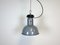 Bauhaus Industrial Grey Enamel Ceiling Lamp, 1930s, Image 2