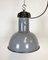Bauhaus Industrial Grey Enamel Ceiling Lamp, 1930s 1