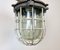 Industrial Grey Cast Iron Cage Pendant Lamp, 1970s 5