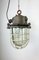 Industrial Grey Cast Iron Cage Pendant Lamp, 1970s 6