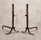 Louis XIII Style Wrought Iron Andirons, Set of 2, Image 1