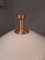 Satin Brass & Large Ribbed Milky Glass Floor Lamp 11