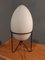 Small Stilnovo Style Iron & Opaline Glass Egg Lamp, 1990s 4