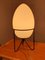 Small Stilnovo Style Iron & Opaline Glass Egg Lamp, 1990s 5