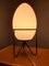 Small Stilnovo Style Iron & Opaline Glass Egg Lamp, 1990s 3