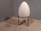 Eiförmige Tischlampe aus Eisen & Opalglas im Stil von Stilnovo, 1990er 3