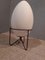 Table Lamp with Iron Structure & Egg-Shaped Opal Glass Shade in the Style of Stilnovo, 1990s 7