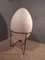 Table Lamp with Iron Structure & Egg-Shaped Opal Glass Shade in the Style of Stilnovo, 1990s, Image 5