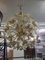 Large Brass Ceiling Lamp with White & Gold Murano Glass Butterflies from Made Murano Glass, Image 7