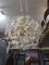 Large Brass Ceiling Lamp with White & Gold Murano Glass Butterflies from Made Murano Glass 6